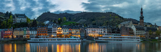 istock Panoramic View of Moselle Riverbank at Sunset in Cochem Germany 960673000