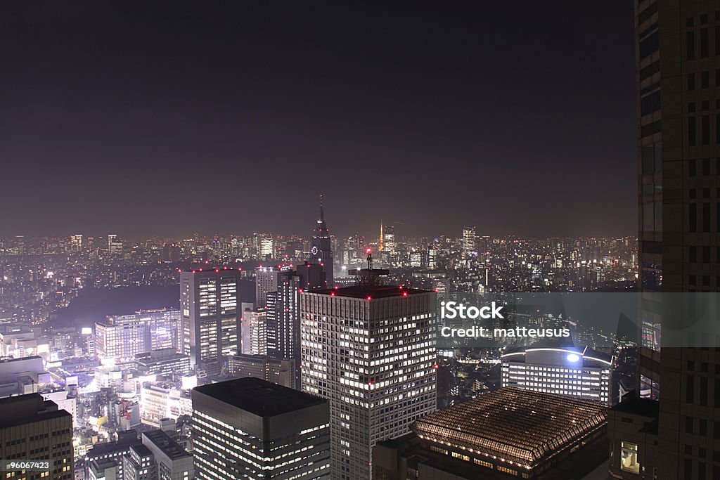 Tokyo Shinjuku district aerial view  Aerial View Stock Photo