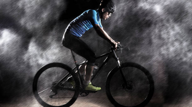 istock Cyclist cycling on mountain bike 960692452