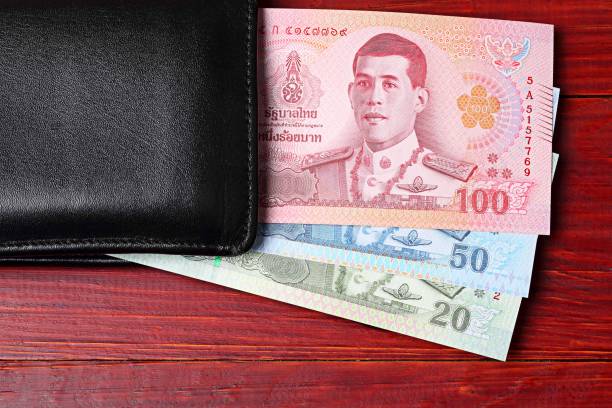 istock Thai money in the black wallet 960700018