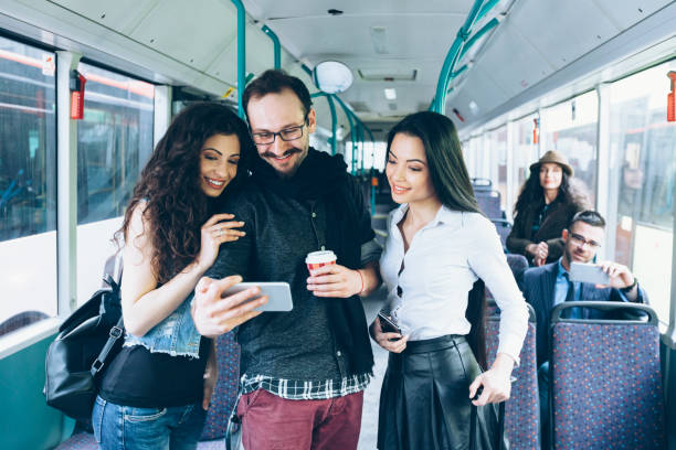 istock Friends taking selfie in a bus 960703130