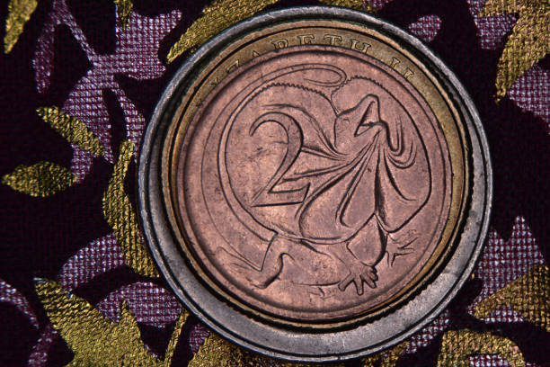 istock Finance pyramid - Australian coins stacked on each other. 960708206