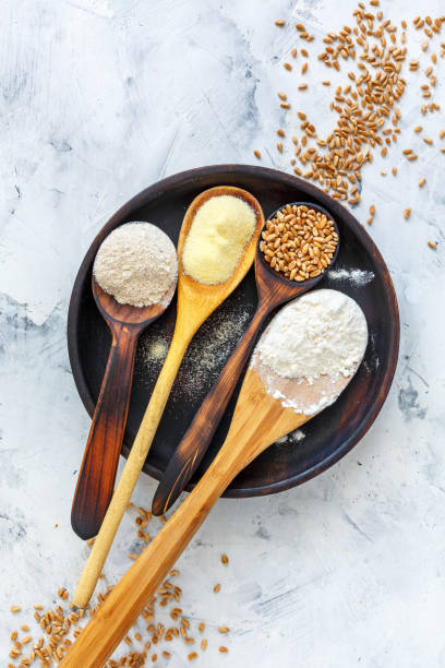 istock Different types of wheat flour. 960714786