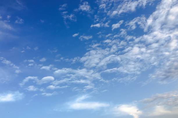 istock Beautiful clouds with blue sky background. Nature weather, cloud blue sky and sun. 960715850