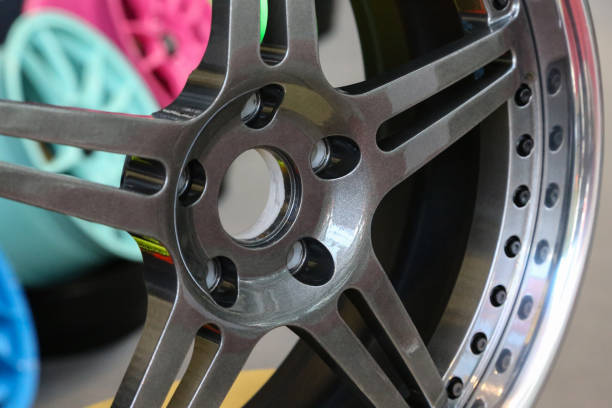 istock Alloy wheels in wheel shop 960717524