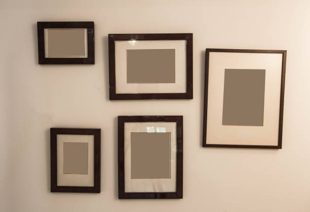 istock Antique vintage blank frame isolated on white background wall 960730700