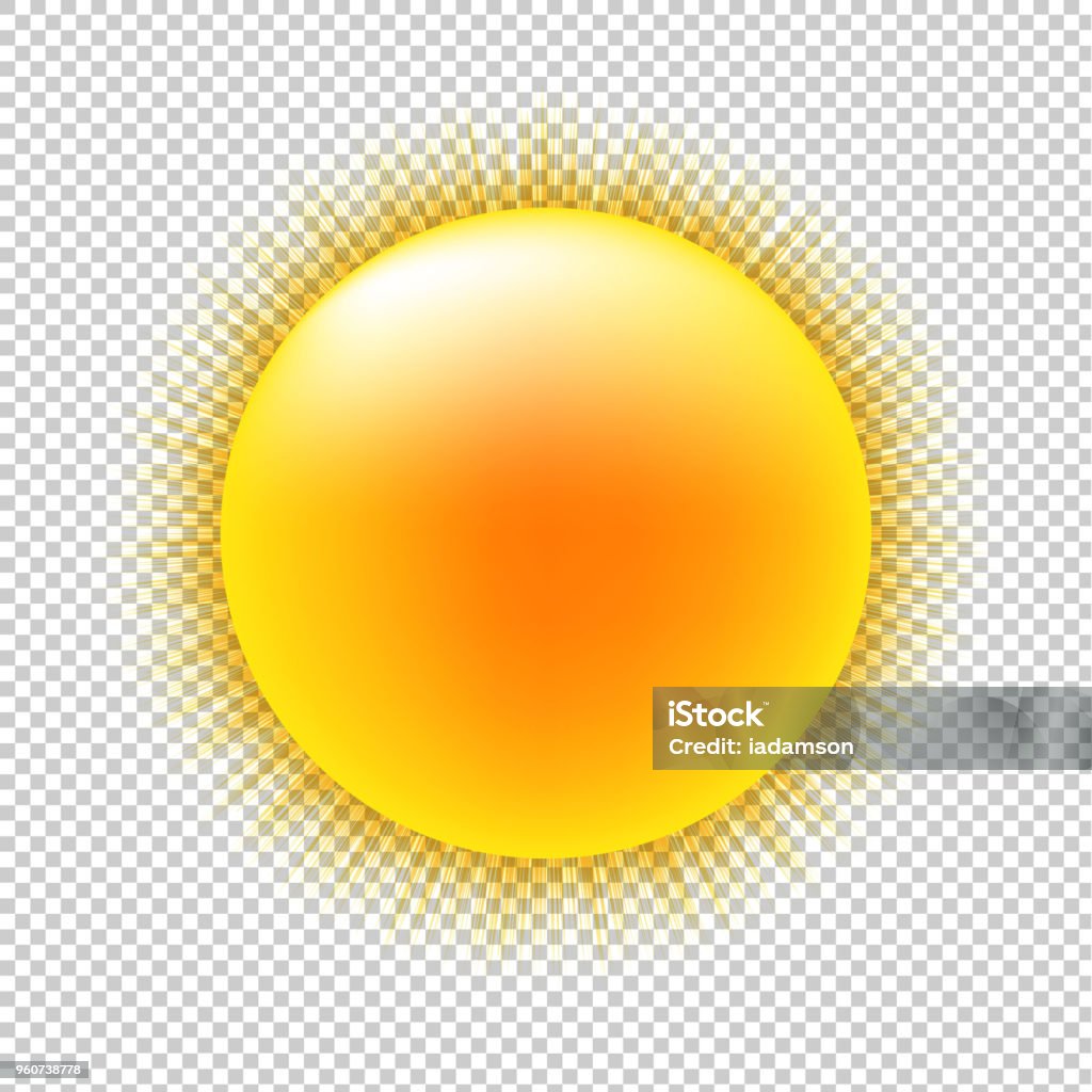 Sun With Transparent Background Sun With Transparent Background With Gradient Mesh, Vector Illustration Sun stock vector