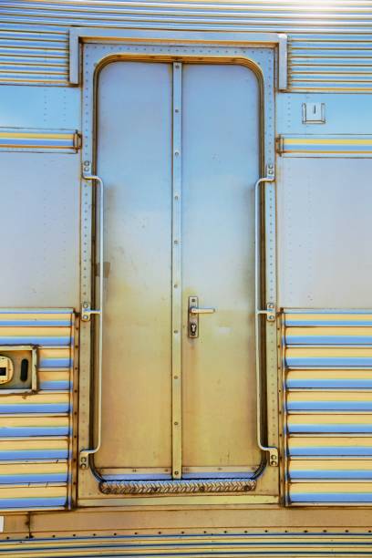 istock Closed Metallic Door Of Train 960744182