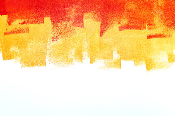 istock painted wall by paint roller in red and orange colors 960744398