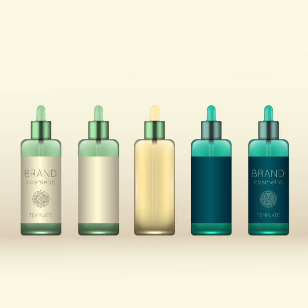 istock Vector 3D beauty cosmetic product mock up. Isolated realistic bottles for advertising branding. Cosmetic packaging design template. 960752838