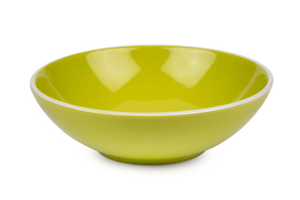 istock Green ceramic bowl isolated on white background 960761656