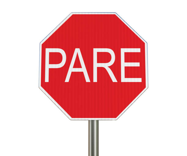 Latin American stop (pare) sign
