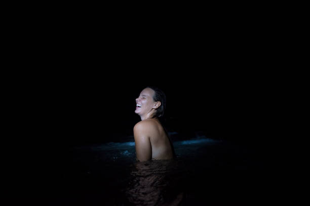 Skinny-dipping at night