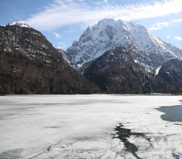 istock frozen lake in northern Italy 960767784