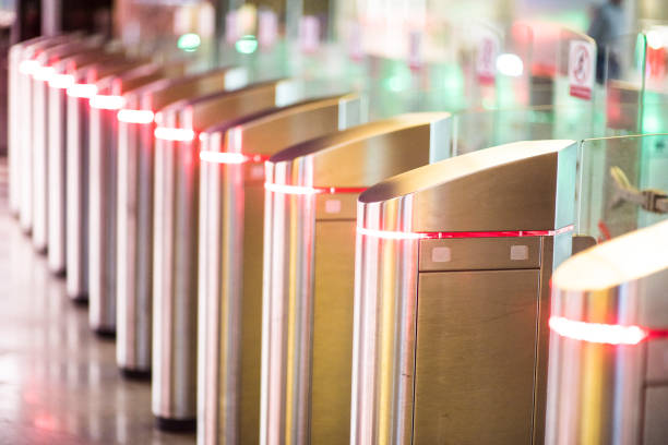 istock Glowing Turnstiles on an entrance to the subway 960772992