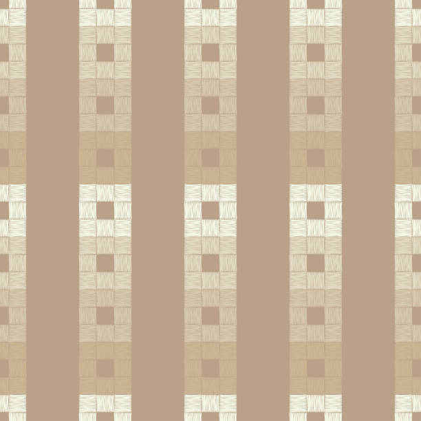 istock Seamless abstract geometric pattern. Brown floor with wooden texture. Asian Mat. Hand hatching. Scribble texture. Textile rapport. 960782688