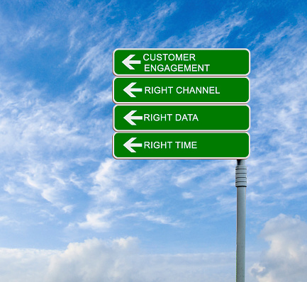 Direction road sign to customer engagement