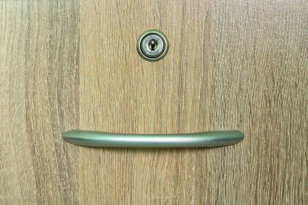 istock Brown wooden cabinet drawer with one keyhole 960796392