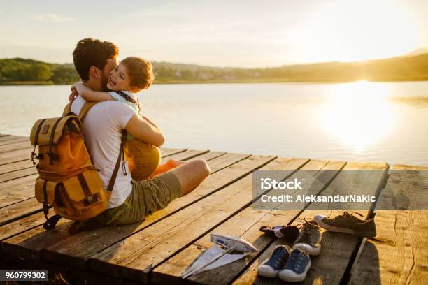 Bonding With My Son Stock Photo - Download Image Now - Father, Summer, Child