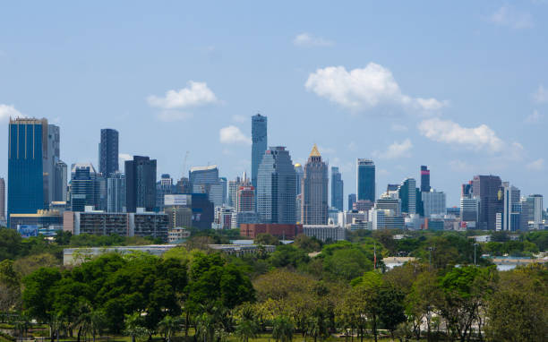 istock Trees And Buildings In City Against Sky 960804070