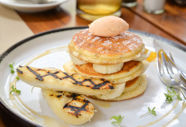 istock Pancake with banana on a plate 960818830