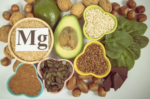 istock Products containing magnesium. Healthy food. White background. 960828706