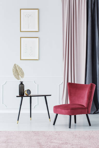 istock Burgundy chair by the table 960839580