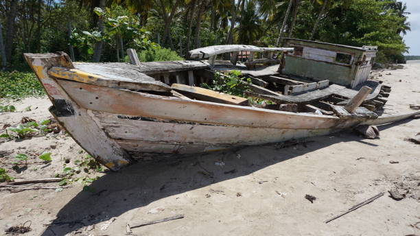 istock Maritime Boat Wrack at Beach 960839594