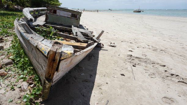 istock Maritime Boat Wrack at Beach 960839604