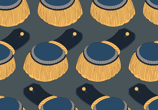 ilustrações de stock, clip art, desenhos animados e ícones de seamless pattern with officer epaulettes - epaulettes