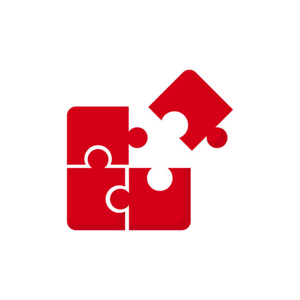 układanka kawałek płaski wektor ikona dla aplikacji i stron internetowych - solution puzzle strategy jigsaw piece stock illustrations
