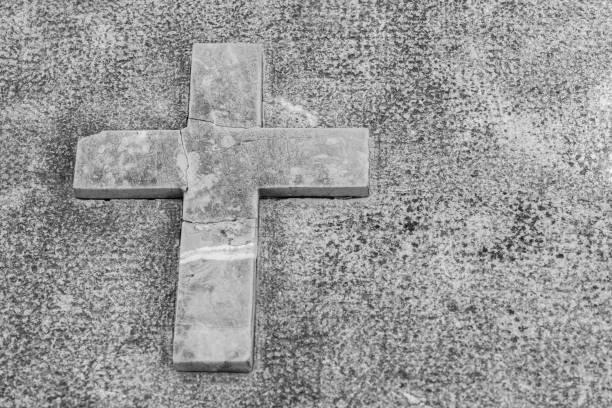 istock Stone Cross, Death Grief Cemetery Religion Background 960847726