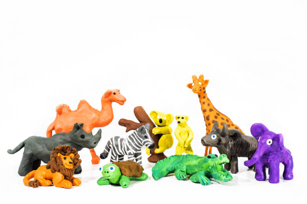 istock Play Clay World. Figures made from plasticine. Wild nature. 960848608