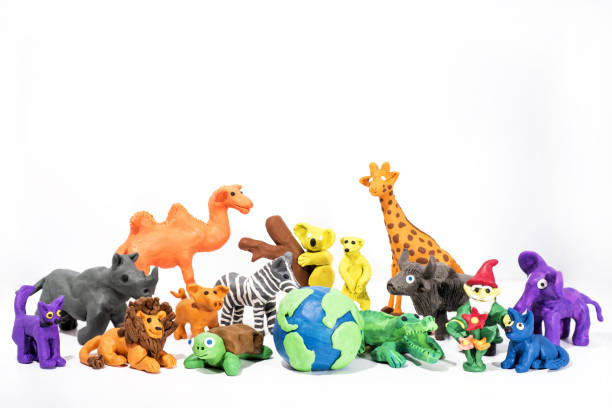 istock Play Clay World. Figures made from plasticine. Wild nature. 960848622