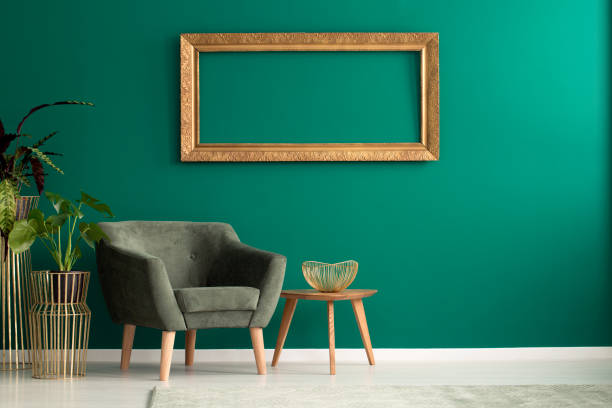 istock Wooden table with metal bowl 960850902