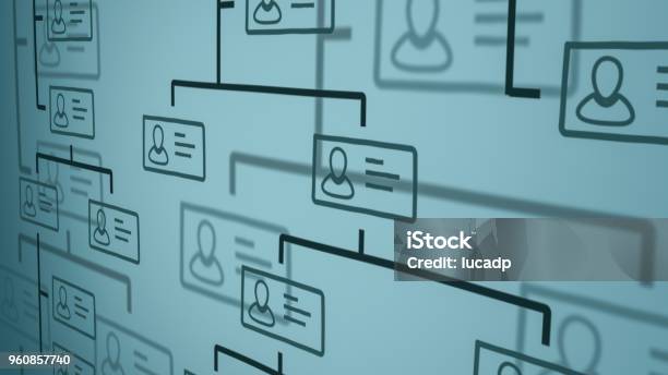 Organization Chart Concept Stock Photo - Download Image Now - Organized Group, Flow Chart, Hierarchy