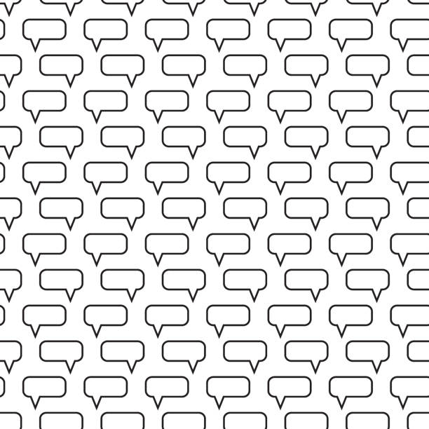 illustrazioni stock, clip art, cartoni animati e icone di tendenza di il discorso bolle modello senza soluzione di continuità. - bubble seamless pattern backgrounds