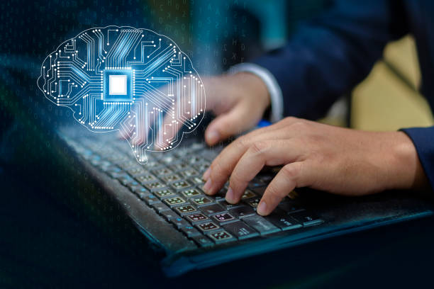 istock concept of thinking.background with brain CPU Mind series technology symbols  subject of computer science, artificial 960863000