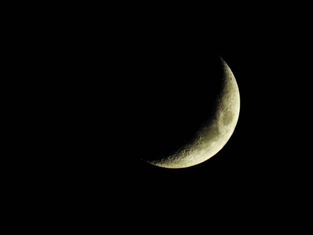 istock Moon in crescent quarter in the darkness 960871926