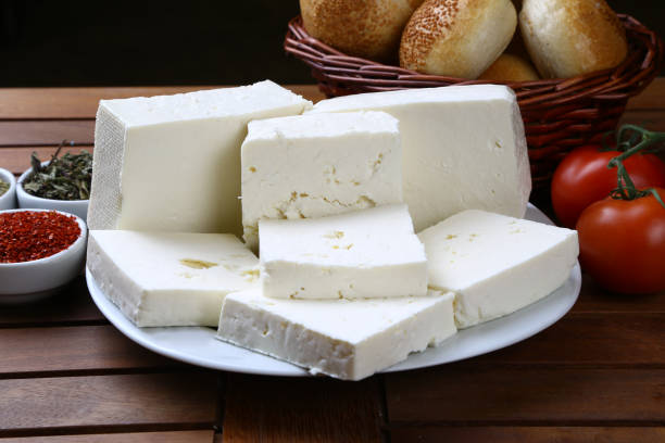 Greek feta cheese block Cheese, Feta Cheese, Curd Cheese, Dairy Product, White Color feta cheese block stock pictures, royalty-free photos & images