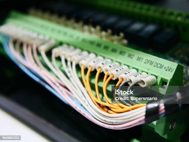 Connector Wire Stock Photo - Download Image Now - Automated, Automatic, Blue