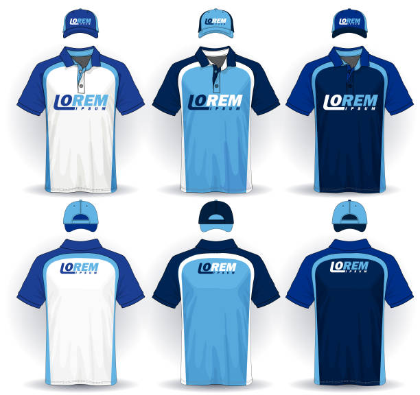 istock Set of uniform template, polo shirts and caps. 960884896