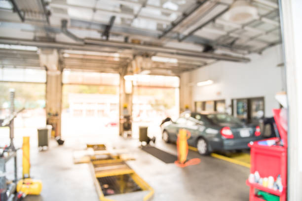 istock Car in auto repair 960890578