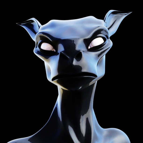 Digital 3D Illustration of a creepy Creature