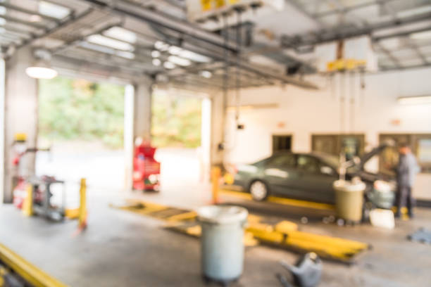 istock Car in auto repair 960894054