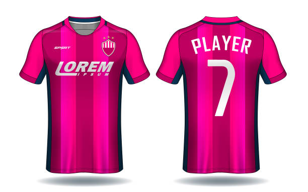 Soccer Jersey Templateblack And Pink Layout Sport Tshirt Design