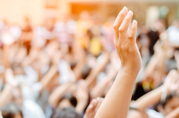 Raising Hands for Participation,Vote, stock photo