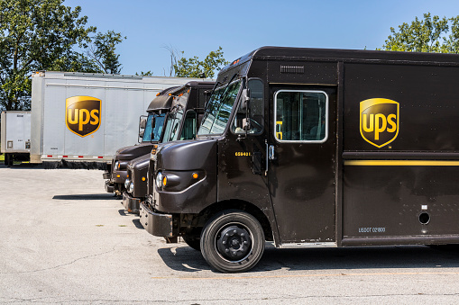 Kokomo - Circa August 2017: United Parcel Service Delivery Truck. UPS is the World's Largest Package Delivery Company VI
