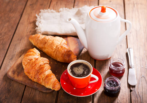 istock breakfast with croissants, coffee and jam 960924030