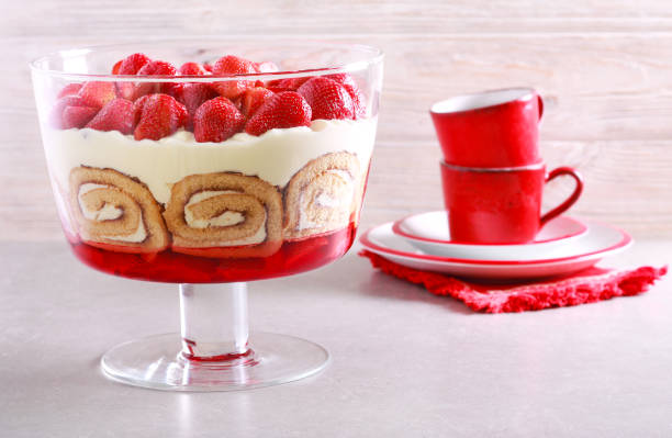 istock Layered sweet dessert trifle cake 960928370